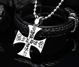 Iron Cross Necklace Pendant Men Women Retro Design