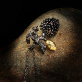 Retro Pine Cone Pendant Necklace Clavicle Chain Series