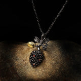 Retro Pine Cone Pendant Necklace Clavicle Chain Series