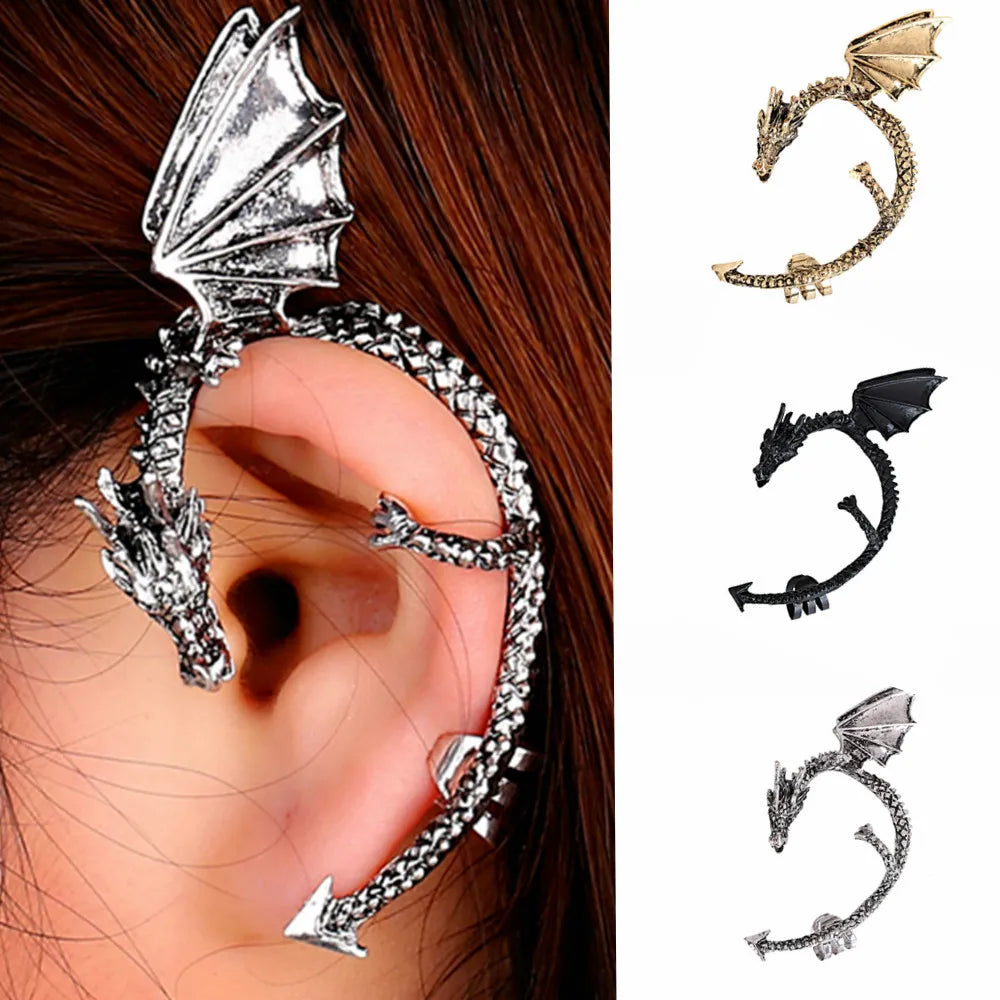 Dragon Shape Ear Cuff Earring for Men Women