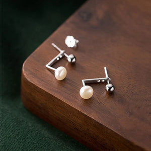 Retro Vintage Stud Earrings 925 Small Silver Earrings For Women