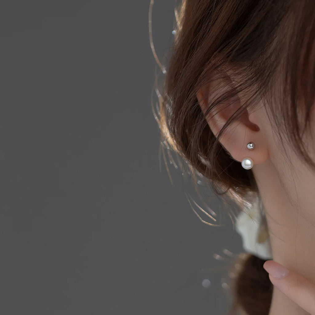 Retro Vintage Stud Earrings 925 Small Silver Earrings For Women