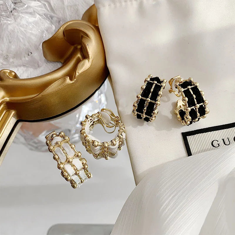 Vintage Style Metal C Geometry Ear Clip for Women