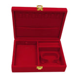 Vintage Wedding Velvet Rings Jewelry Box Case Portable Storage Organizer