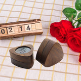 Vintage Wooden Ring Box Necklace Earrings Storage