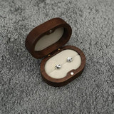 Retro Wedding Wooden Ring Box Necklace Ring Earrings Storage Box