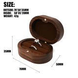 Retro Wedding Wooden Ring Box Necklace Ring Earrings Storage Box