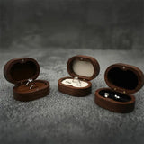 Retro Wedding Wooden Ring Box Necklace Ring Earrings Storage Box