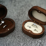 Retro Wedding Wooden Ring Box Necklace Ring Earrings Storage Box