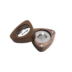 Vintage Wooden Ring Box Necklace Earrings Storage