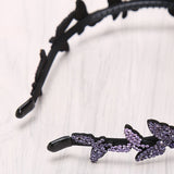 Retro Women Butterfly Headband Czech Crystal Non-slip Border Girl Hairpin