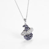 Vintage Witch Wizard 925 Silver CZ Necklaces