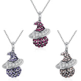 Vintage Witch Wizard 925 Silver CZ Necklaces