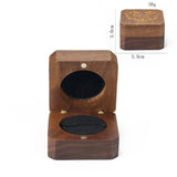 Retro Wood Couple Rings Box Jewelry Organizer Packaging Wooden Heart