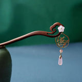 Wooden Chopsticks Style Hair Sticks Flower Headpiece