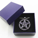Retro Woven Moon Pentagram Pendant Men's Necklace