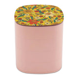 Floral Pattern Jewelry Storage Box Rotating Organizer
