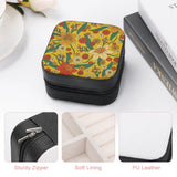 Floral Pattern Jewelry Storage Box Rotating Organizer