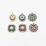Enamel Daisy Flowers Charms Pendant 6pcs/lot DIY Necklace Jewelry Making