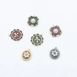 Enamel Daisy Flowers Charms Pendant 6pcs/lot DIY Necklace Jewelry Making