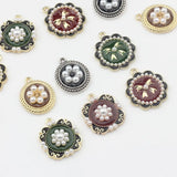 Enamel Daisy Flowers Charms Pendant 6pcs/lot DIY Necklace Jewelry Making