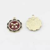 Enamel Daisy Flowers Charms Pendant 6pcs/lot DIY Necklace Jewelry Making