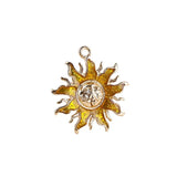 Retro Sun Pearl Round Pendant DIY Earrings Accessories