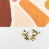 Vintage Alloy 3D Bear & Rabbit Pendant Jewelry Keychain Material
