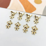 Vintage Alloy 3D Bear & Rabbit Pendant Jewelry Keychain Material