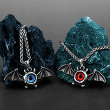 Retro Bat Eye Pendant Unisex 316L Stainless Steel Necklace Jewelry