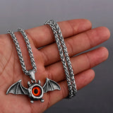 Retro Bat Eye Pendant Unisex 316L Stainless Steel Necklace Jewelry