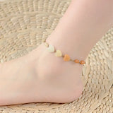 Retro Heart Bracelet & Ankle Chain Set for Women