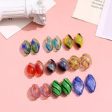 Striped Glass Bubble Beads for DIY Jewelry