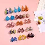 Retro Water Drop Glass Beads for DIY Earrings Necklace