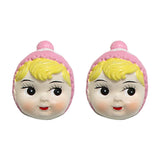 Antique Doll Head Patch Earrings DIY Hairpin Jewelry Accessories