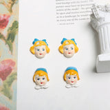 Antique Doll Head Patch Earrings DIY Hairpin Jewelry Accessories