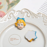Antique Doll Head Patch Earrings DIY Hairpin Jewelry Accessories