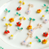 Retro Flower Earrings Pendant DIY Jewelry Accessories Material