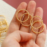 Gold-Plated Color-Preserving Earrings DIY Jewelry Materials