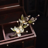Vintage Green Hairpin for Hanfu Cheongsam