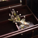 Vintage Green Hairpin for Hanfu Cheongsam