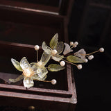 Vintage Green Hairpin for Hanfu Cheongsam