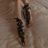 Vintage Lace Rose Anklet Leg Lace Hollowed Out Temptation Anklet