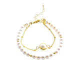 Vintage Double Layer Pearl Bracelet for Unique Palace Style