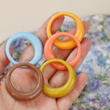 Retro Edge Circle Children Earring Resin DIY Jewelry Materials