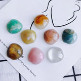 Retro Gradient Amber Round Resin Patch DIY Accessories Material