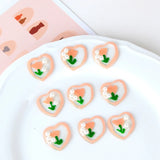 Hand-Painted Milk Orange Tulip Flower Epoxy Resin Earring