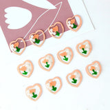Hand-Painted Milk Orange Tulip Flower Epoxy Resin Earring