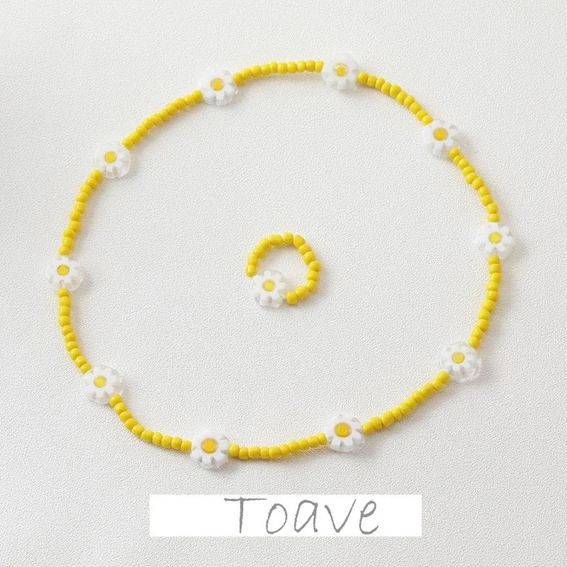 Colored Glaze Flat Beads DIY Jewelry Material
