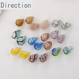 Retro Hollow Glass Ball DIY Ear Jewelry Pendant Material